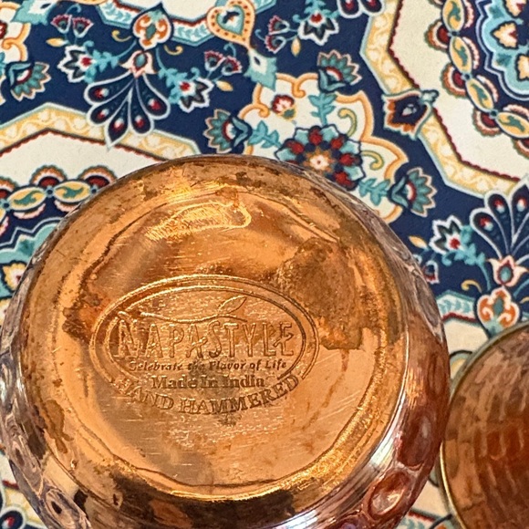 Hammered Copper Bar Glass Set - Picture 4 of 5